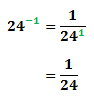 24^(-1) = 1/24